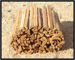 Kindling are the medium sized wood